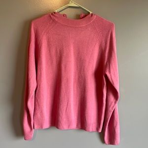 Women zip up sweater pink size medium